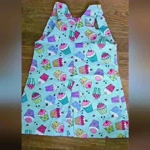 Girl's Handmade Cupcake Smock Dress - Picture 3 of 6